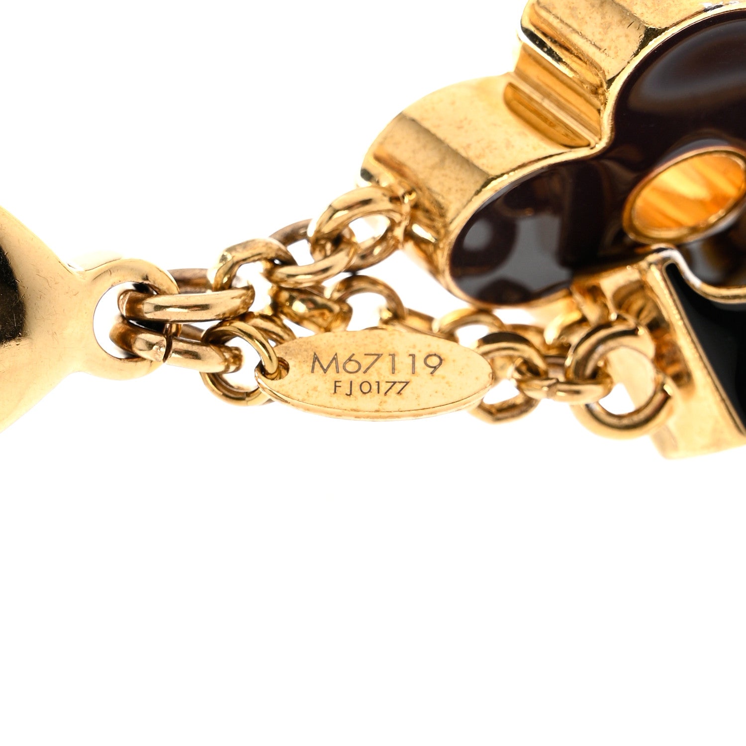 Louis Vuitton Metal Enamel Fleur De Monogram Bag Charm Dore 4 of 5