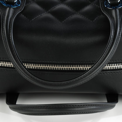Chanel Calfskin Quilted Feather Weight Bowling Bag Black 5 of 9