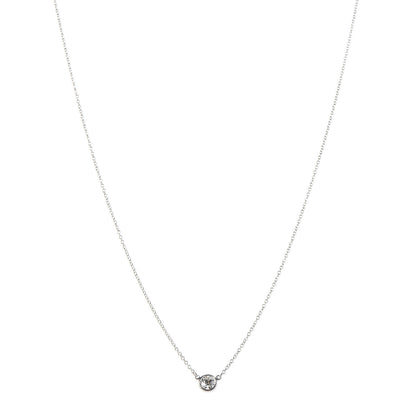 Tiffany Platinum Diamond .27ct Elsa Peretti Diamonds by the Yard Pendant Necklace 1 of 8