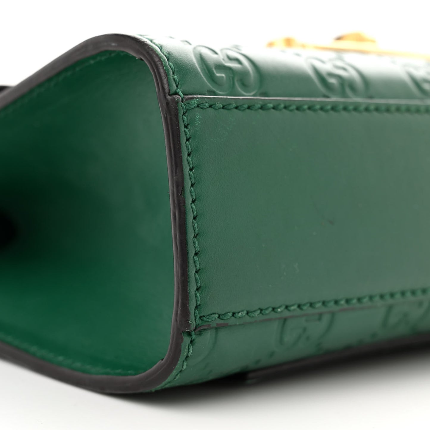 Guccissima Small Padlock Shoulder Bag Emerald