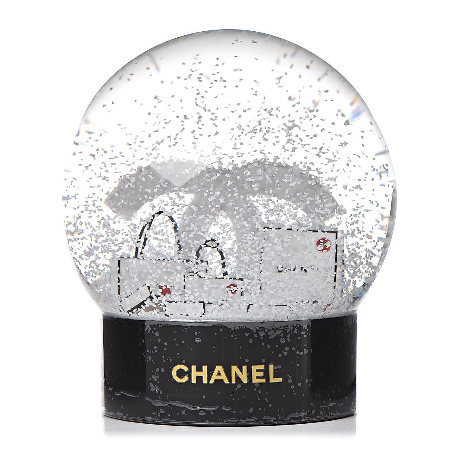 Chanel Glass CC Shopping Bag Snow Globe 1 of 4
