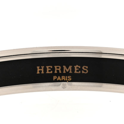 Hermes Enamel Printed Narrow Caleche Bracelet 70 Rose Dragee 4 of 5