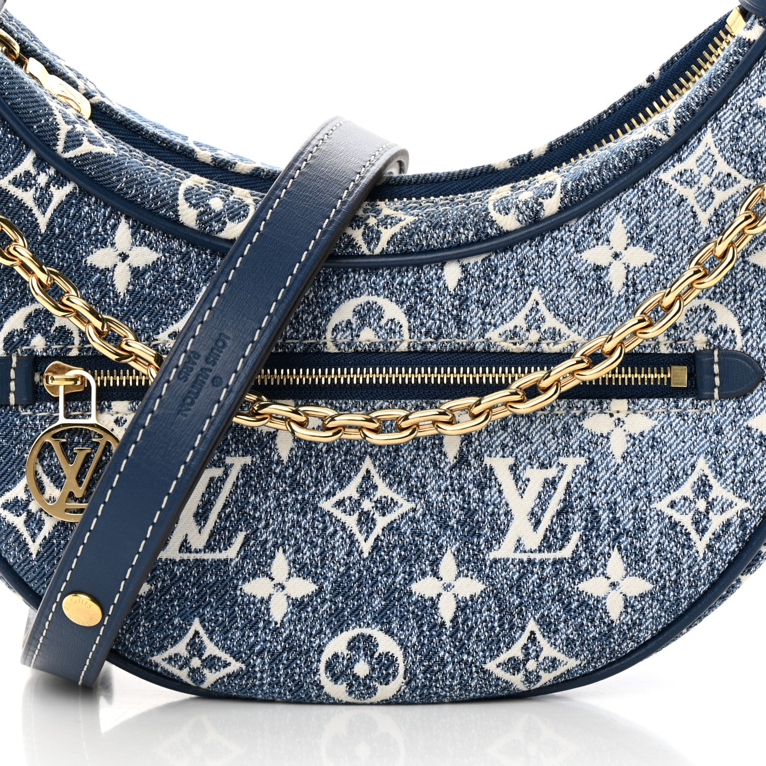 Louis Vuitton Monogram Jacquard Denim Loop Bleu 7 of 11