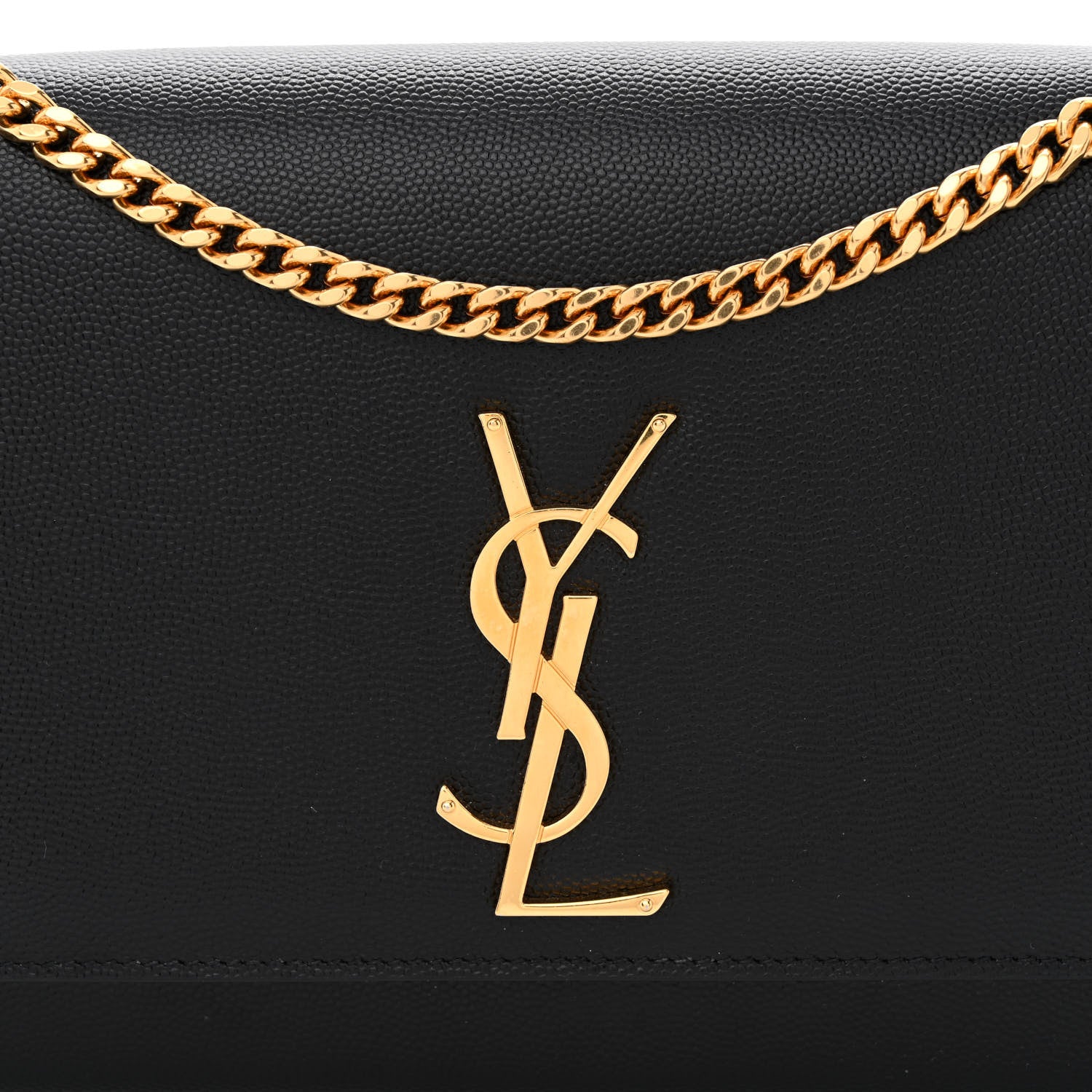 Saint Laurent Grain De Poudre Medium Classic Monogram Kate Satchel Black 8 of 10