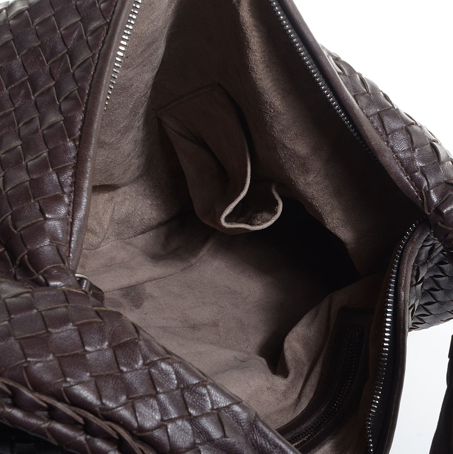 Nappa Intrecciato Large Veneta Hobo Ebano
