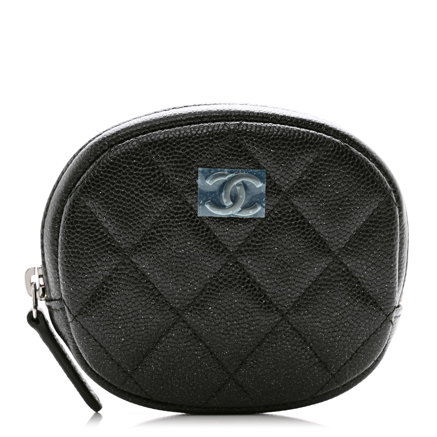 Chanel Iridescent Caviar Quilted Zip Around Classic Coin Purse Black 1 of 7