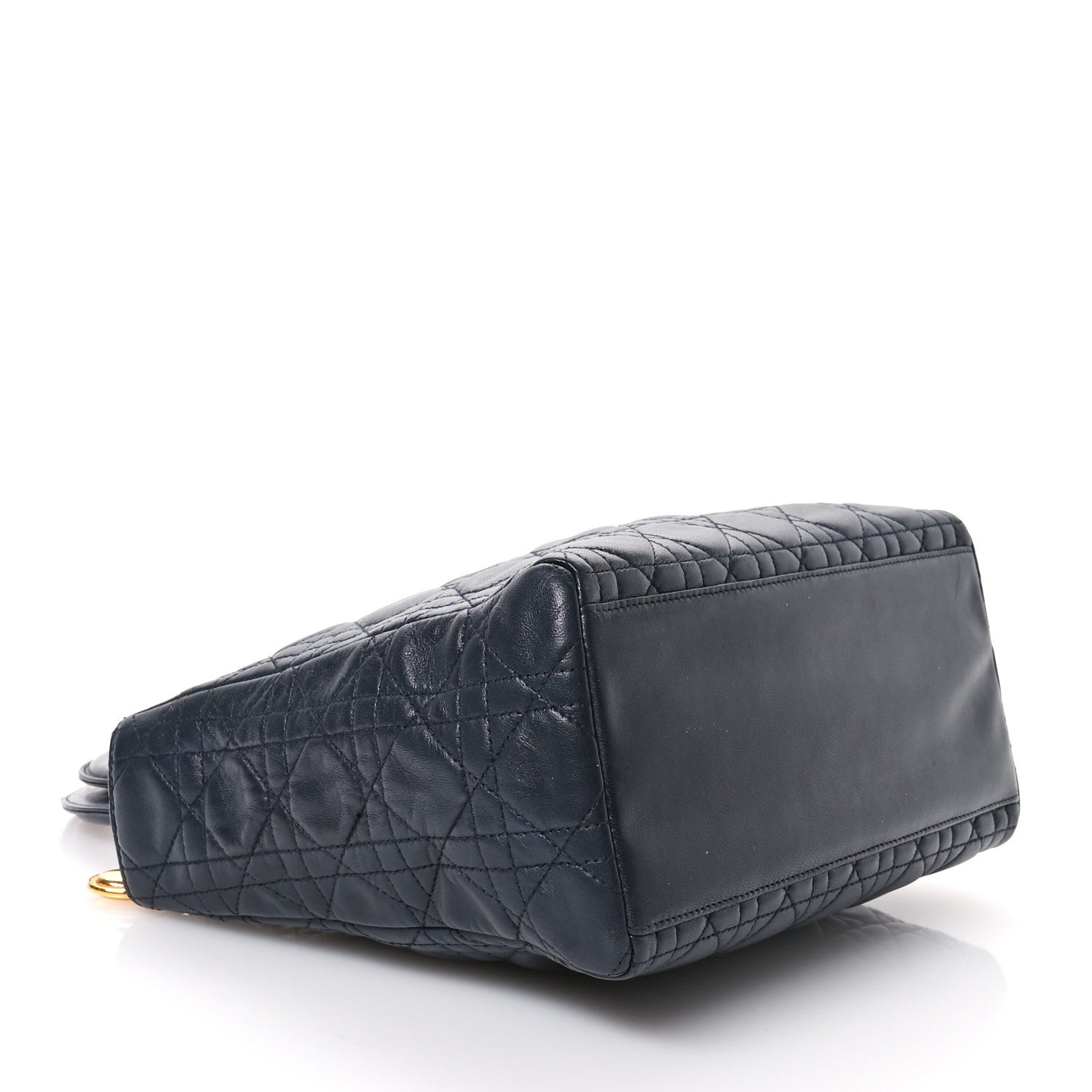 Christian Dior Lambskin Cannage Medium Lady Dior Navy Blue 4 of 11