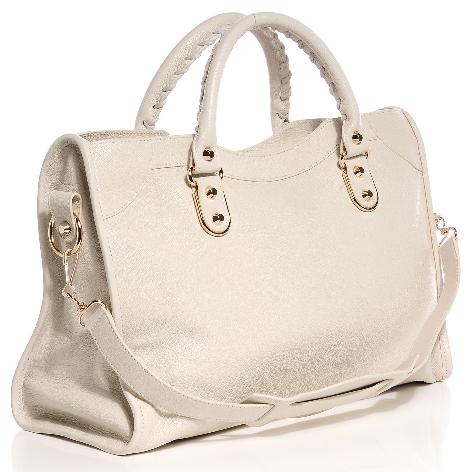 Balenciaga Chevre Gold Metallic Edge Hardware City Cream 3 of 14
