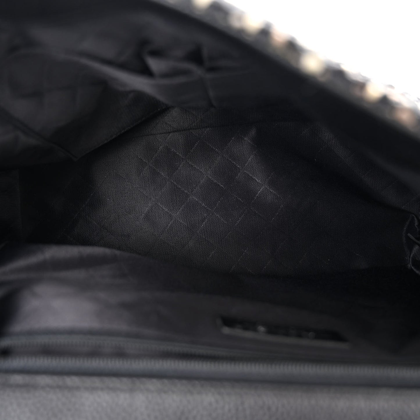 Tweed Trip Top Handle Flap Black Beige