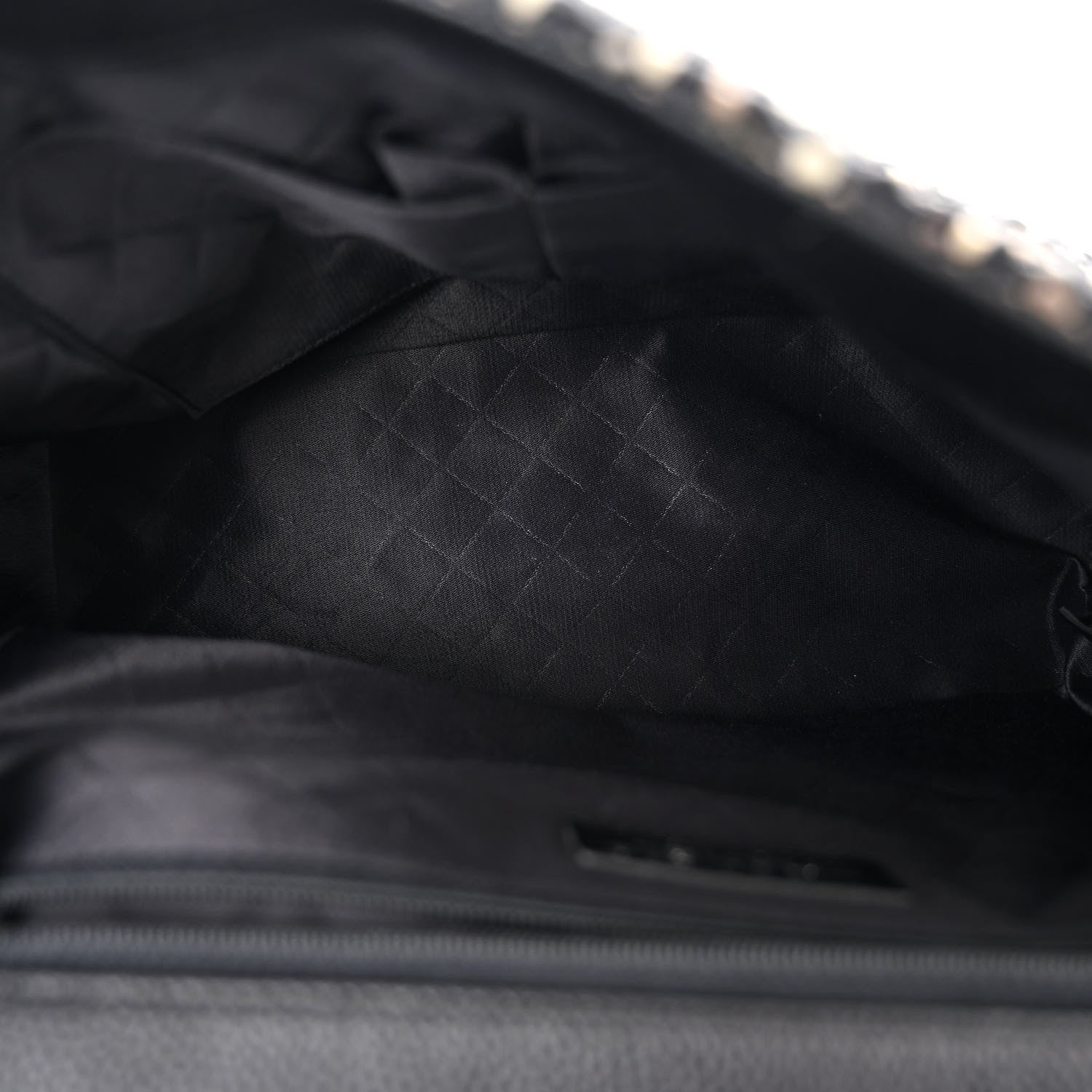 Chanel Tweed Trip Top Handle Flap Black Beige 5 of 12