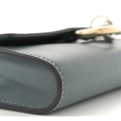 Chloe Suede Calfskin Mini Faye Shoulder Bag Cloudy Blue 9 of 13
