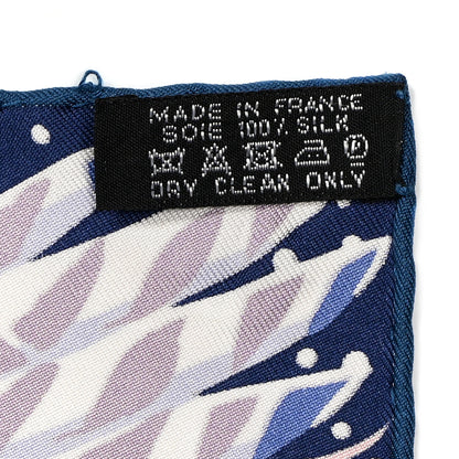 Hermes Silk Into The Canadian Wild Scarf 90 Wild Bleu Vert Parme 5 of 5