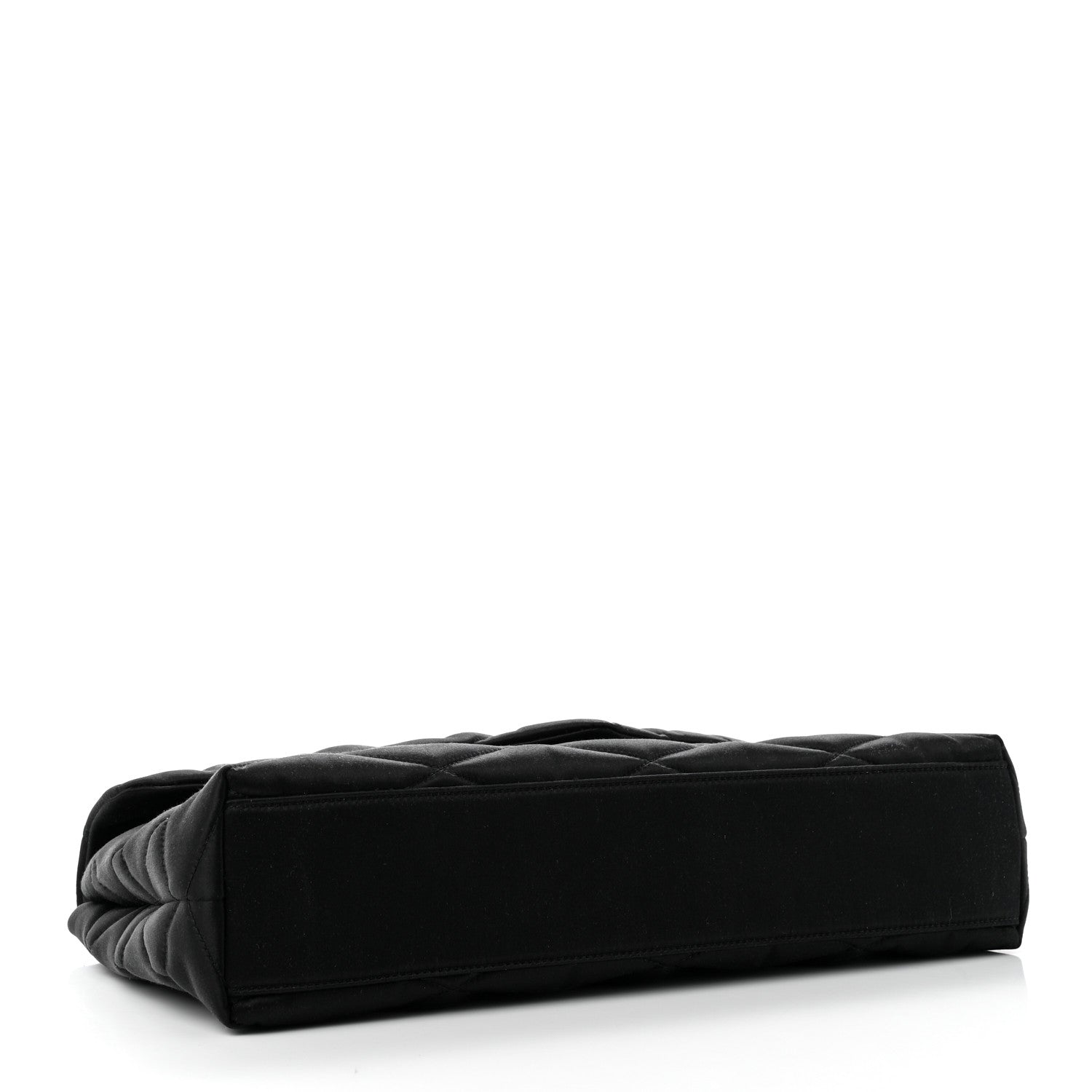 Saint Laurent Satin Quilted Sade Puffer Envelope Clutch Black 3 of 5