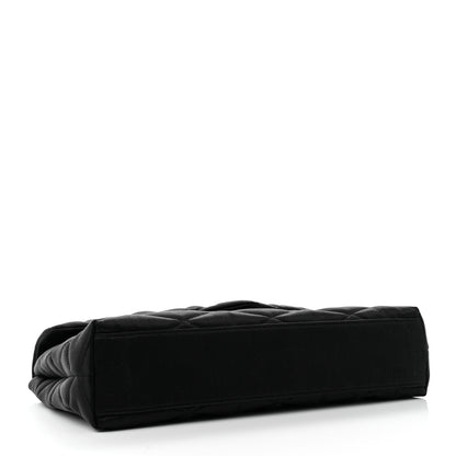 Saint Laurent Satin Quilted Sade Puffer Envelope Clutch Black 3 of 5