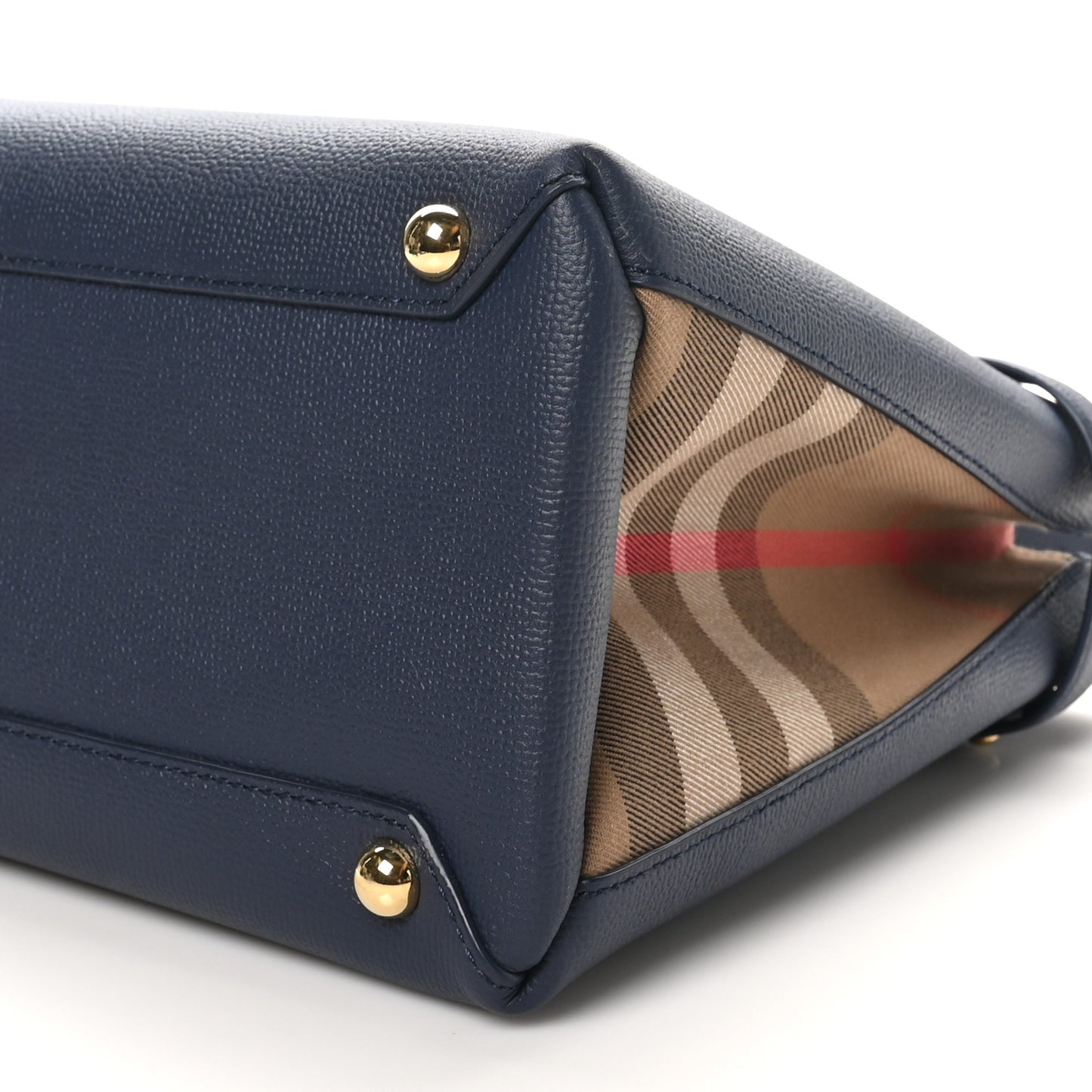 Derby Calfskin Vintage Check Medium Banner Tote Regency Blue