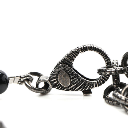 Chanel Pearl Crystal CC Camellia Bracelet Ruthenium Black 4 of 4