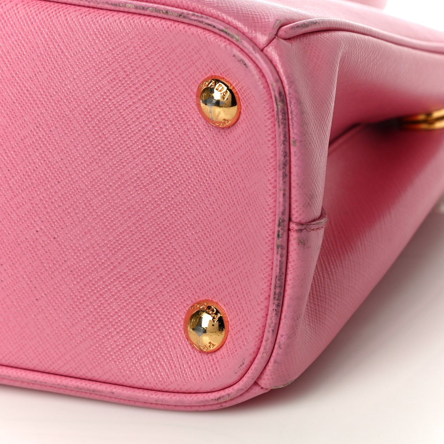 Saffiano Lux Mini Galleria Double Zip Tote Begonia