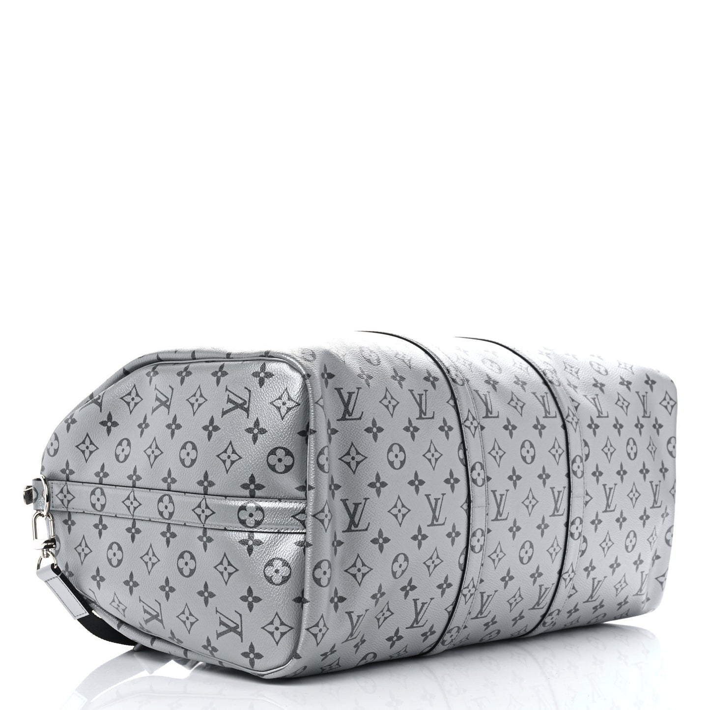 Metallic Monogram Keepall Bandouliere 50 Silver