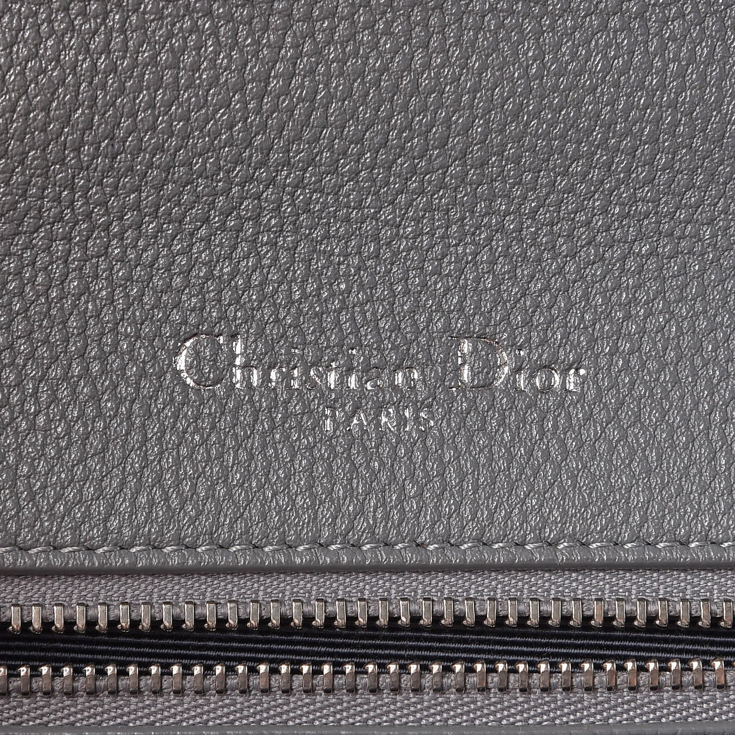 Christian Dior Grained Calfskin Medium Diorama Flap Bag Gris 6 of 9