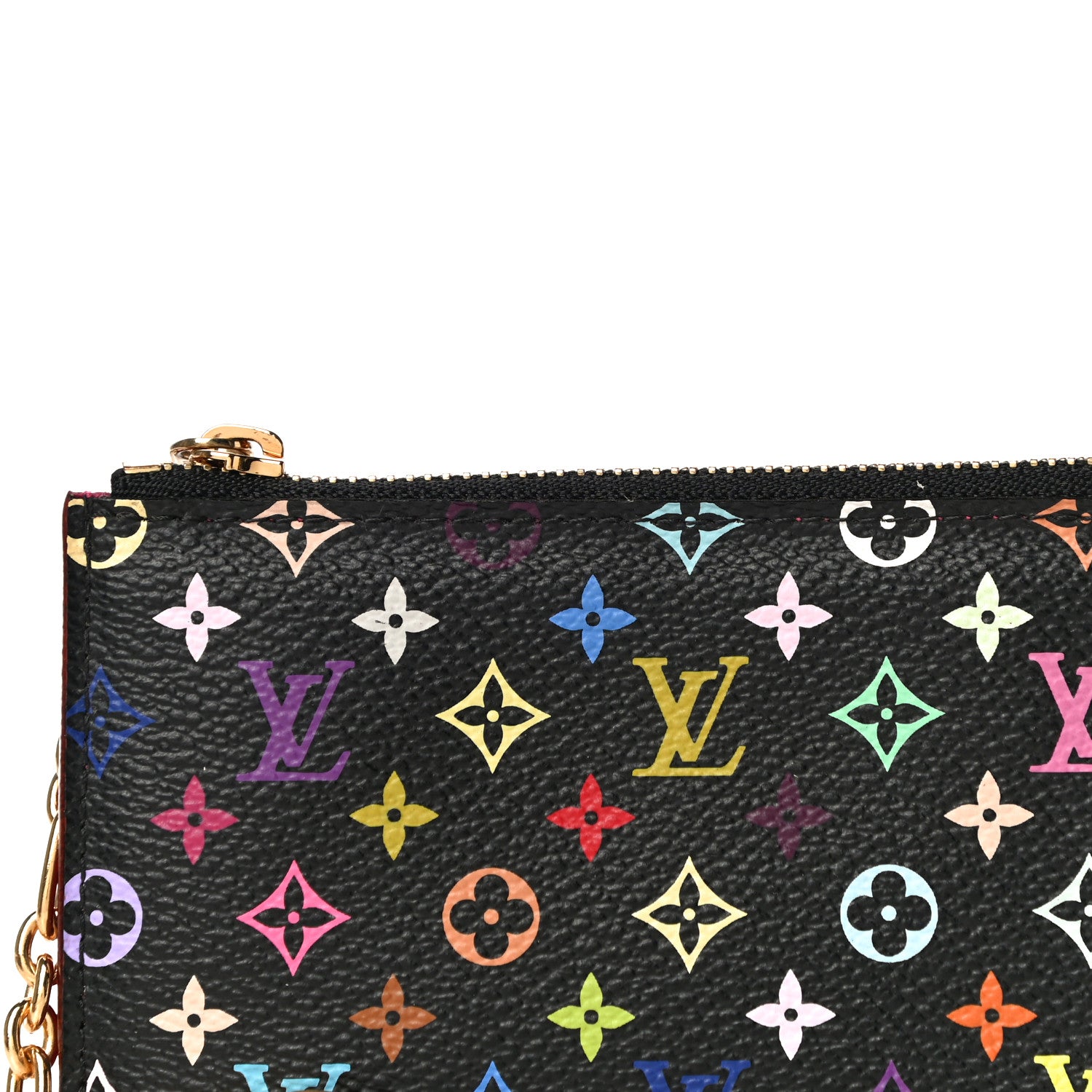 Louis Vuitton Monogram Multicolor Key Pouch Black Grenade 7 of 10
