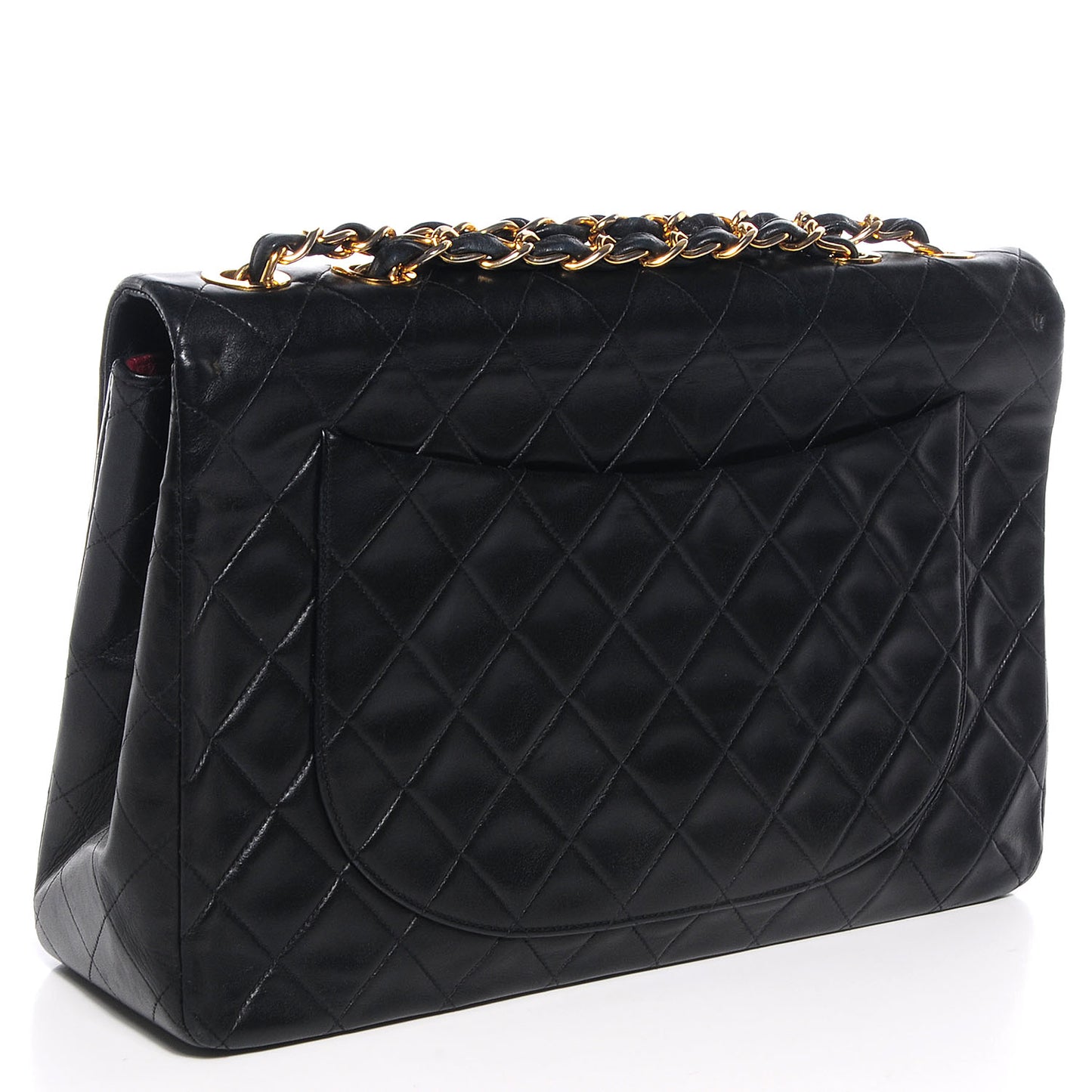 Lambskin XL Jumbo Flap Black