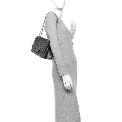 Chanel Metallic Calfskin Quilted 2.55 Reissue 226 Flap Charcoal 2 of 12