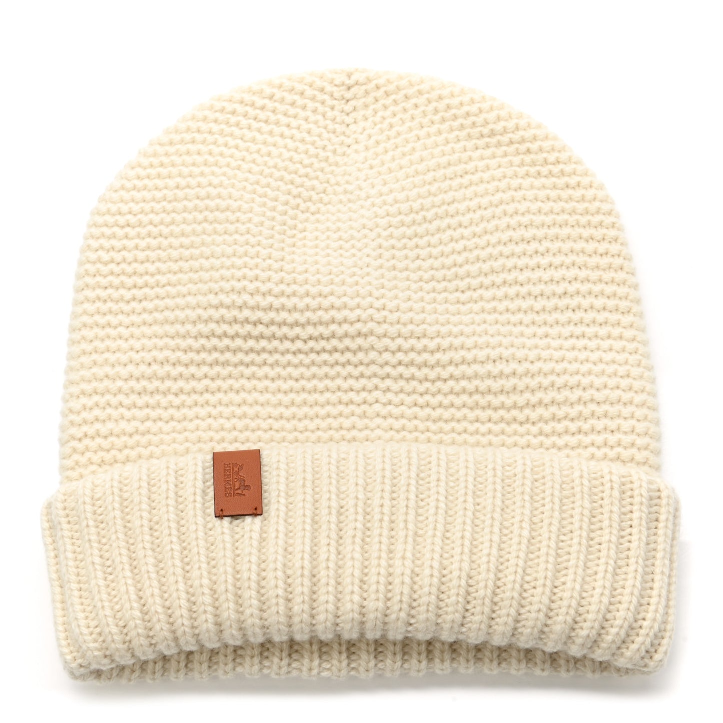 Cashmere Knit Boston Beanie Hat S Blanc Casse