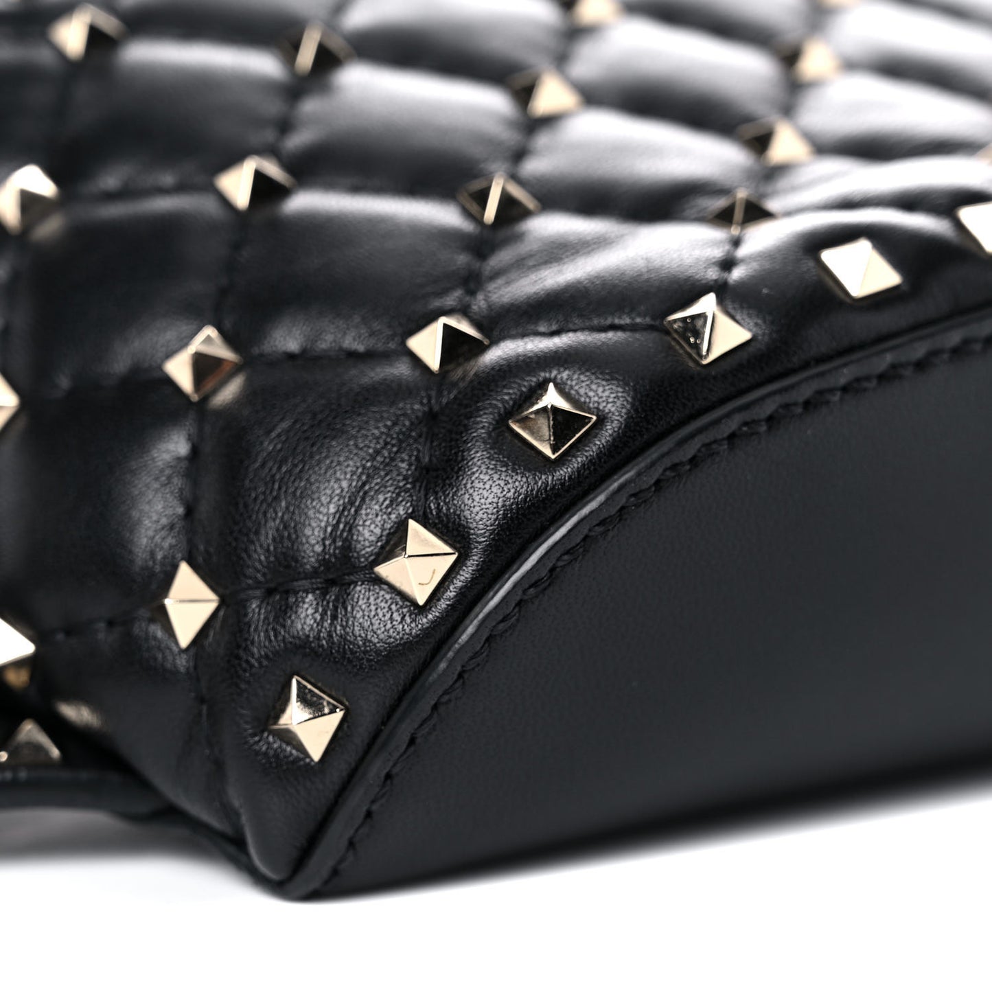 Nappa Rockstud Spike Belt Bag 85 Black