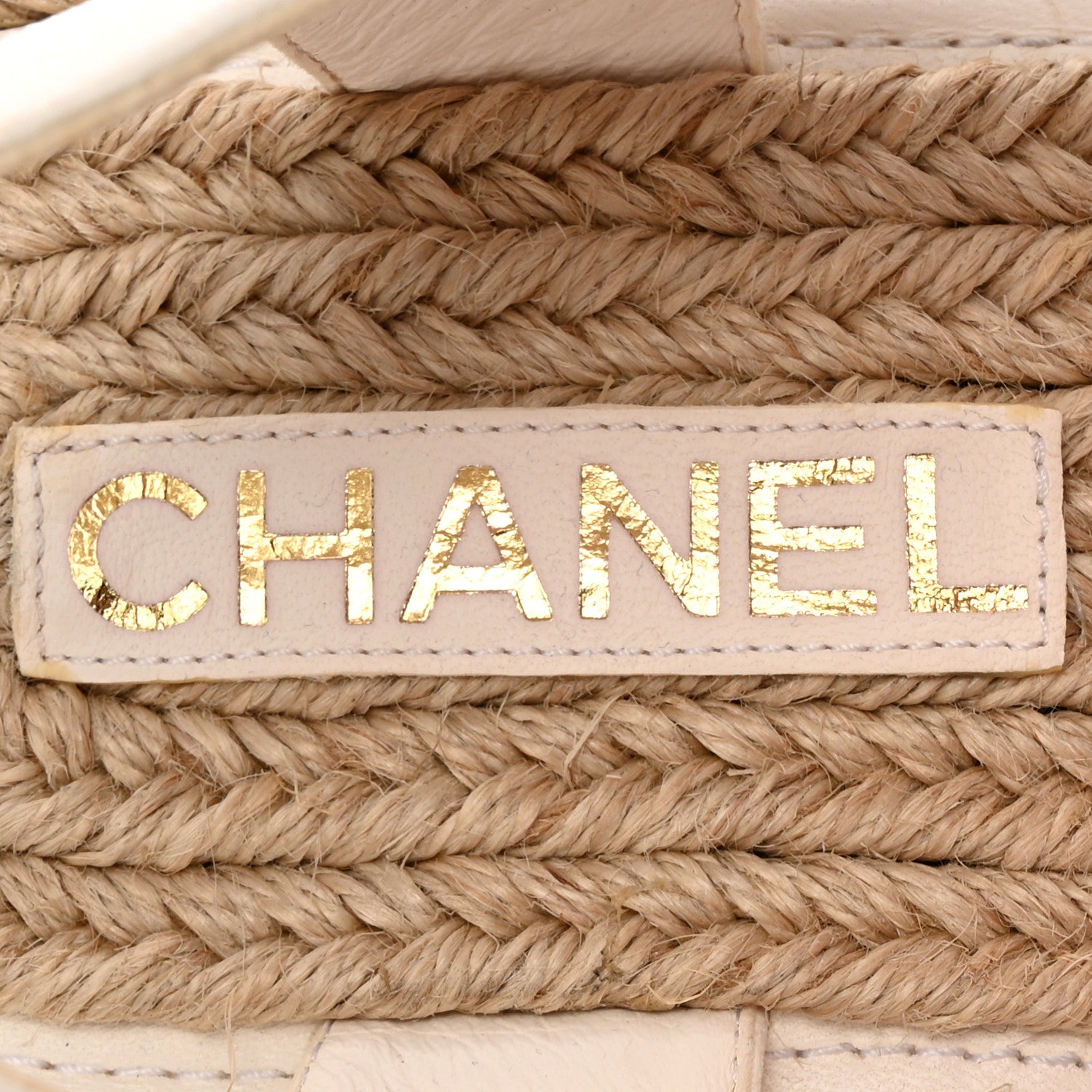 Chanel Lambskin Espadrille Sandals 36 White 7 of 9