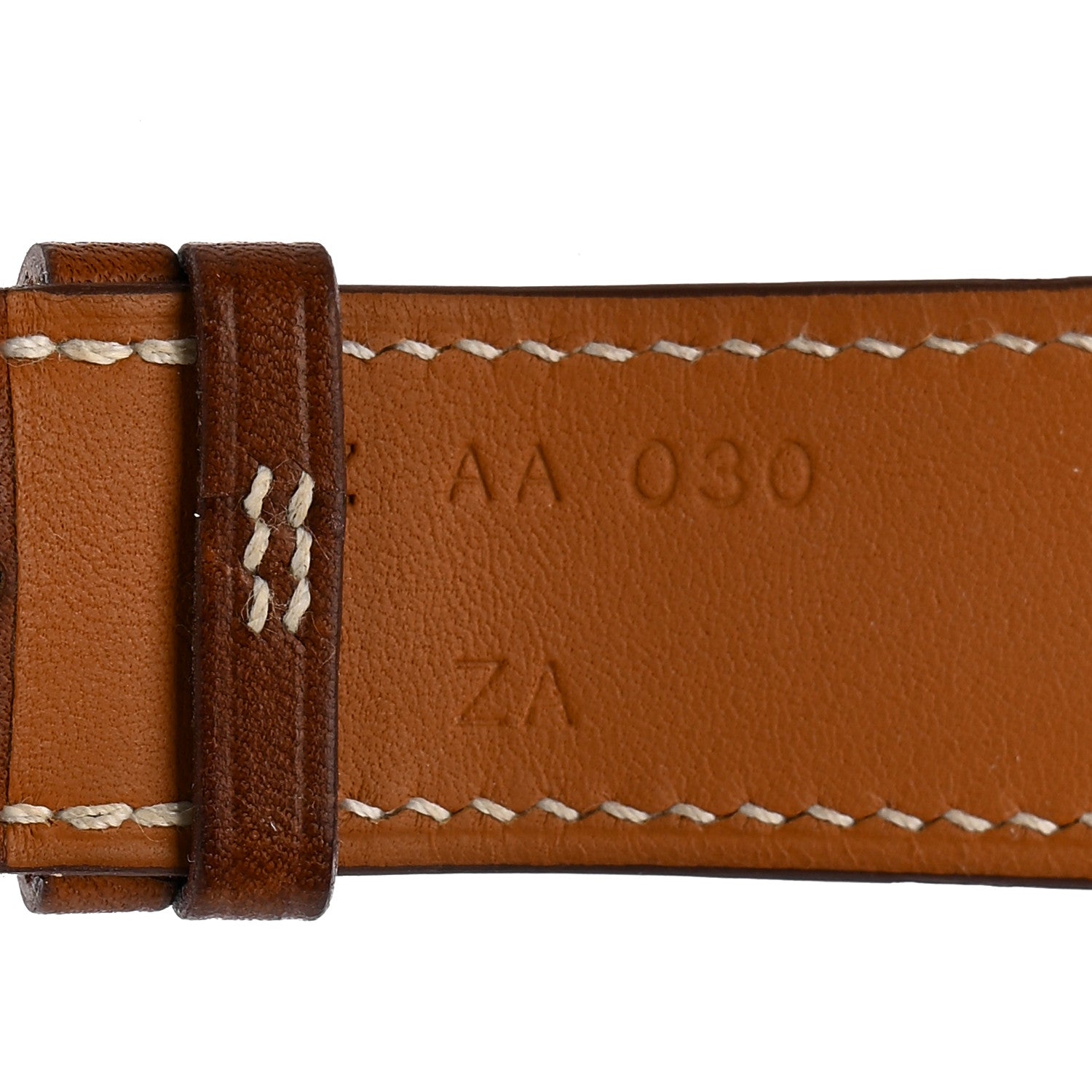 Hermes Barenia 42mm Apple Watch Single Tour Band Fauve 4 of 5