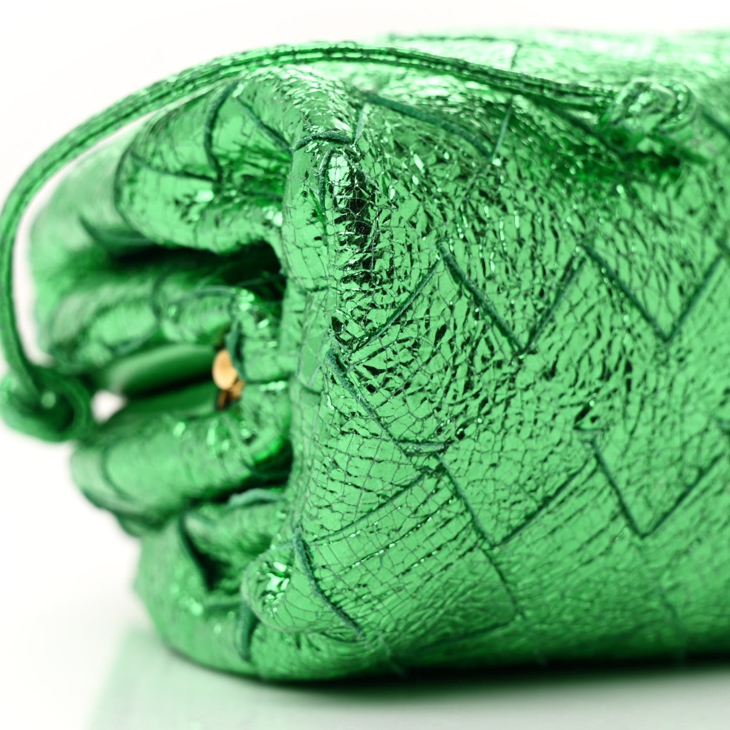 Metallic Nappa Intrecciato The Mini Pouch Parakeet