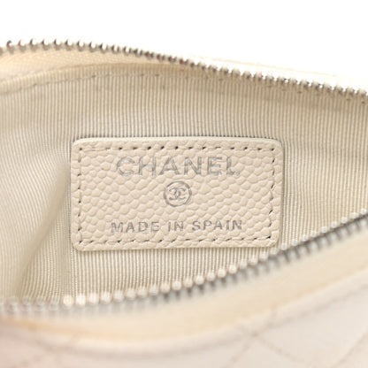 Chanel Caviar Quilted Small Cosmetic Case White 6 of 7