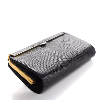 Gucci Lizard Box Clutch Black 4 of 6