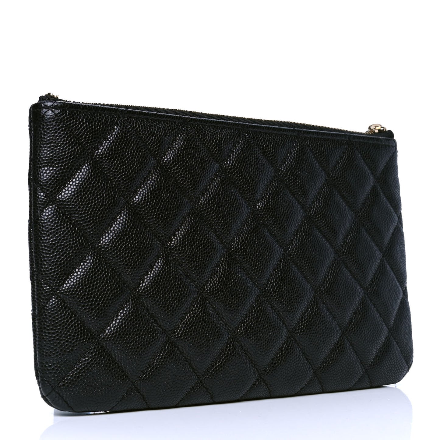 Caviar Quilted Small French New Wave CC Pouch Black