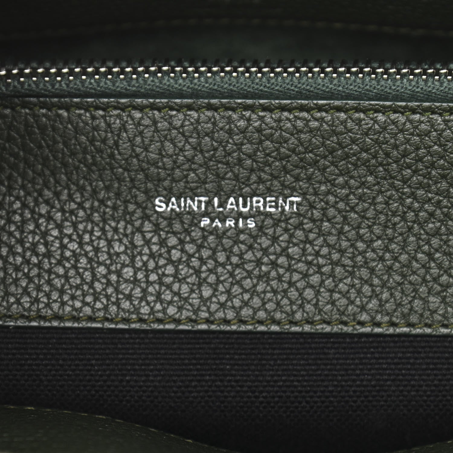 Saint Laurent Grained Calfskin Small Supple Sac De Jour Dark Vert 5 of 9