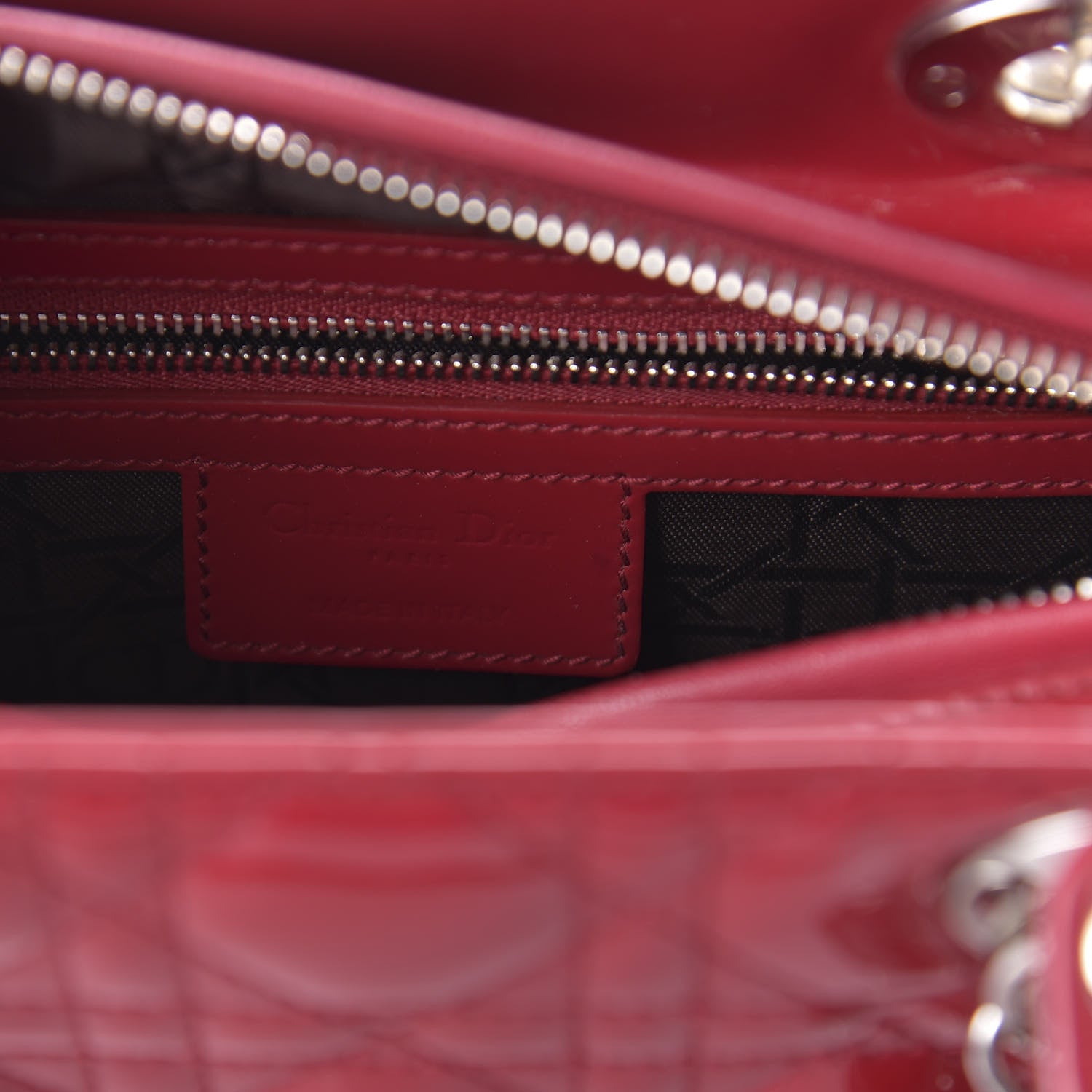 Christian Dior Patent Cannage Medium Lady Dior Red 8 of 9
