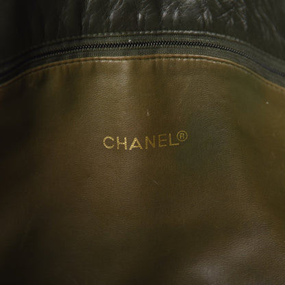 Chanel Lambskin Quilted Shopping Tote Green 6 of 10