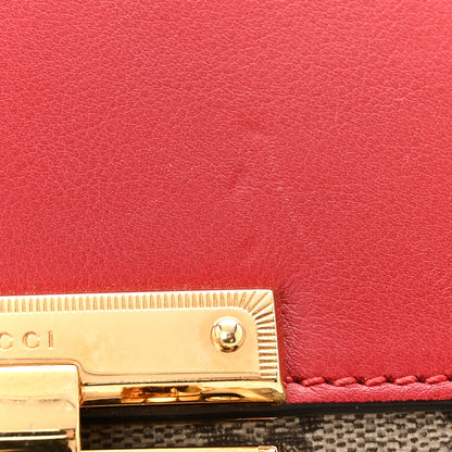 Gucci GG Supreme Monogram Calfskin Medium Padlock Shoulder Bag Beige Hibiscus Red New Rosette 12 of 13