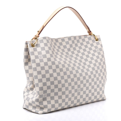 Louis Vuitton Damier Azur Graceful MM Rose Ballerine 2 of 11