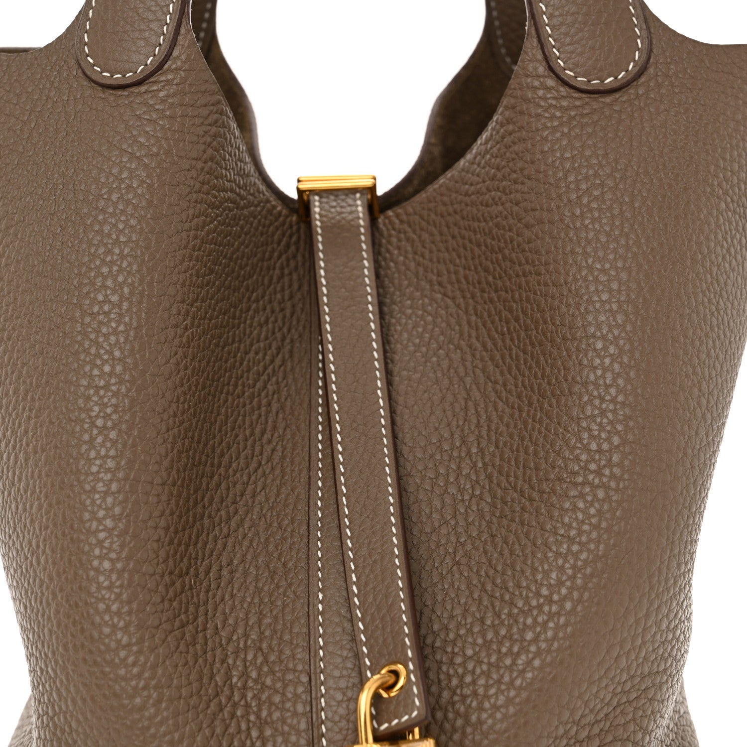 Hermes Taurillon Clemence Picotin Lock 22 MM Etoupe 8 of 11