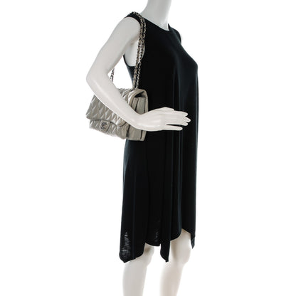Chanel Lambskin Quilted Large 3 Flap Light Grey 2 of 12