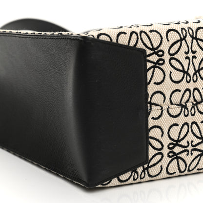 Loewe Jacquard Anagram Calfskin Buckle Tote Black 8 of 10