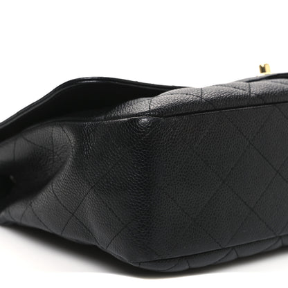 Chanel Caviar Quilted Jumbo Single Flap Black 9 of 10