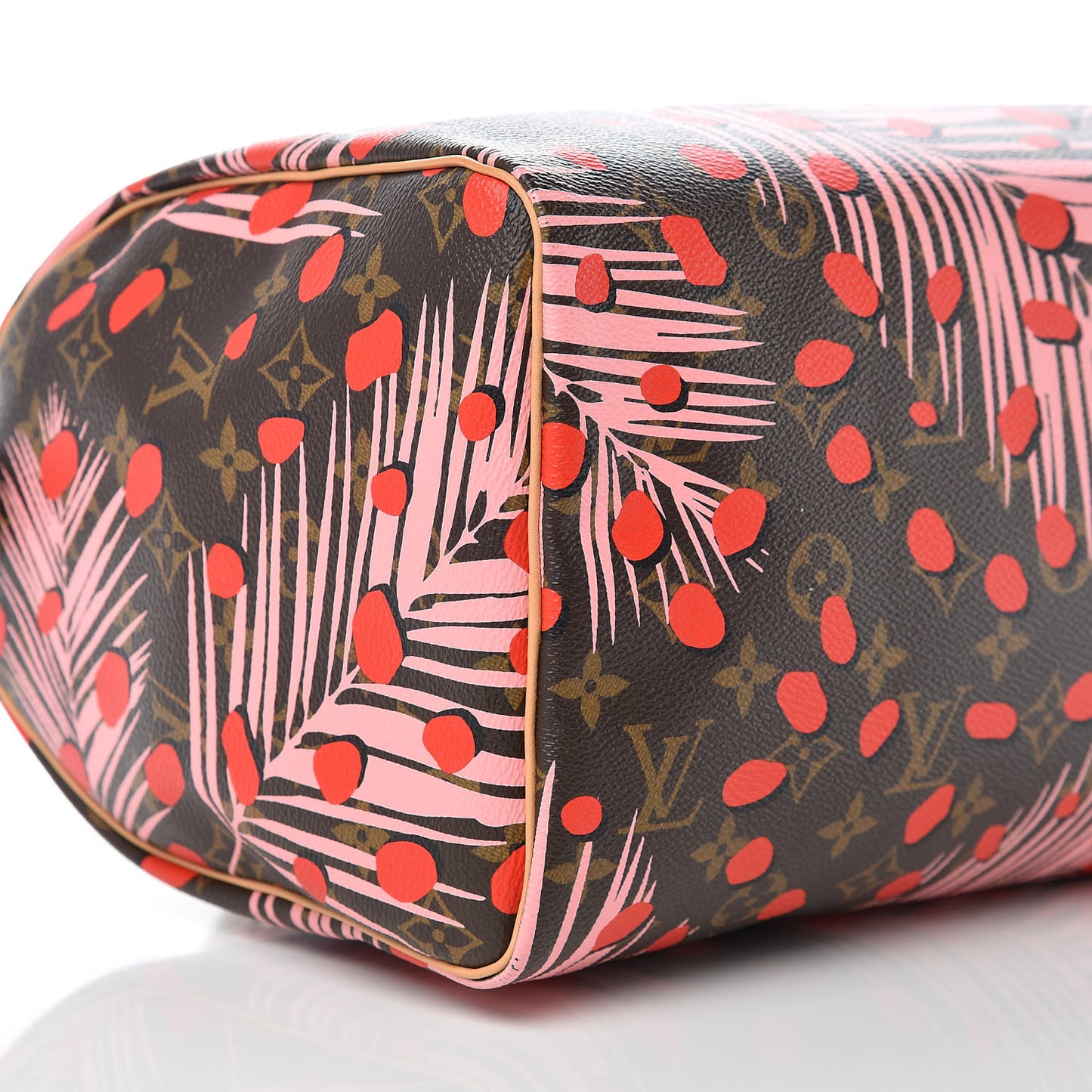 Monogram Jungle Dots Speedy 30 Sugar Pink Poppy
