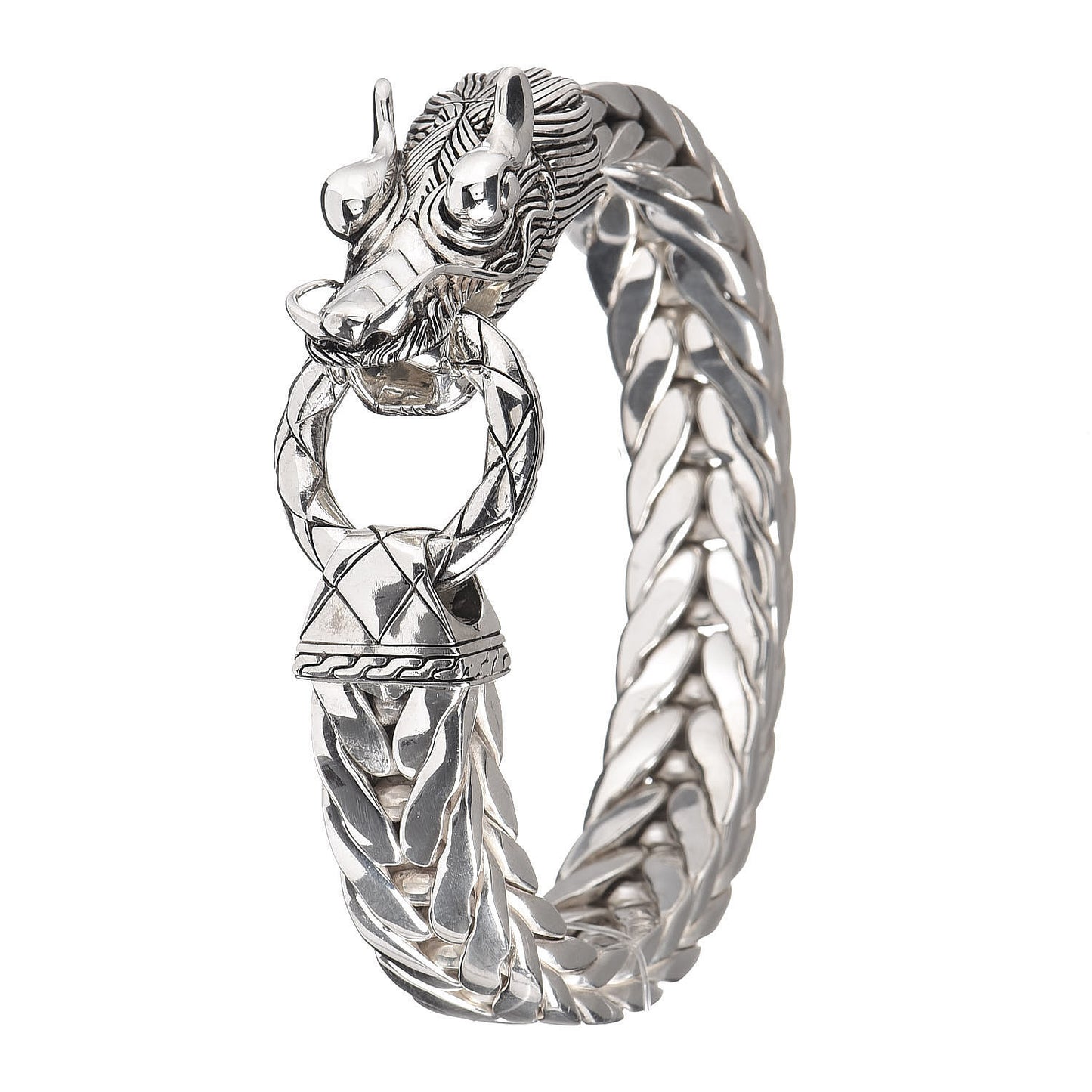 Sterling Silver Large Legends Naga Dragon Bracelet