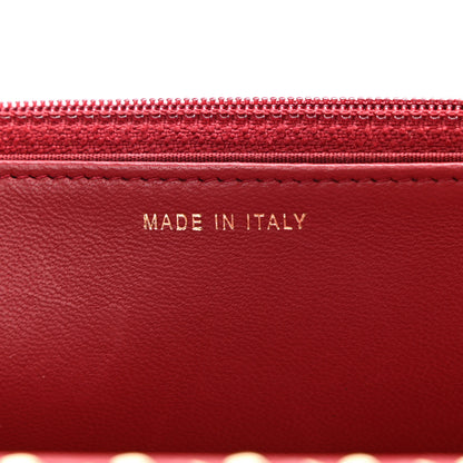Chanel Lambskin Quilted Trendy CC Wallet On Chain WOC Red 6 of 11