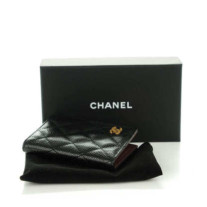Chanel Caviar Quilted Card Holder Wallet Black 4 of 7