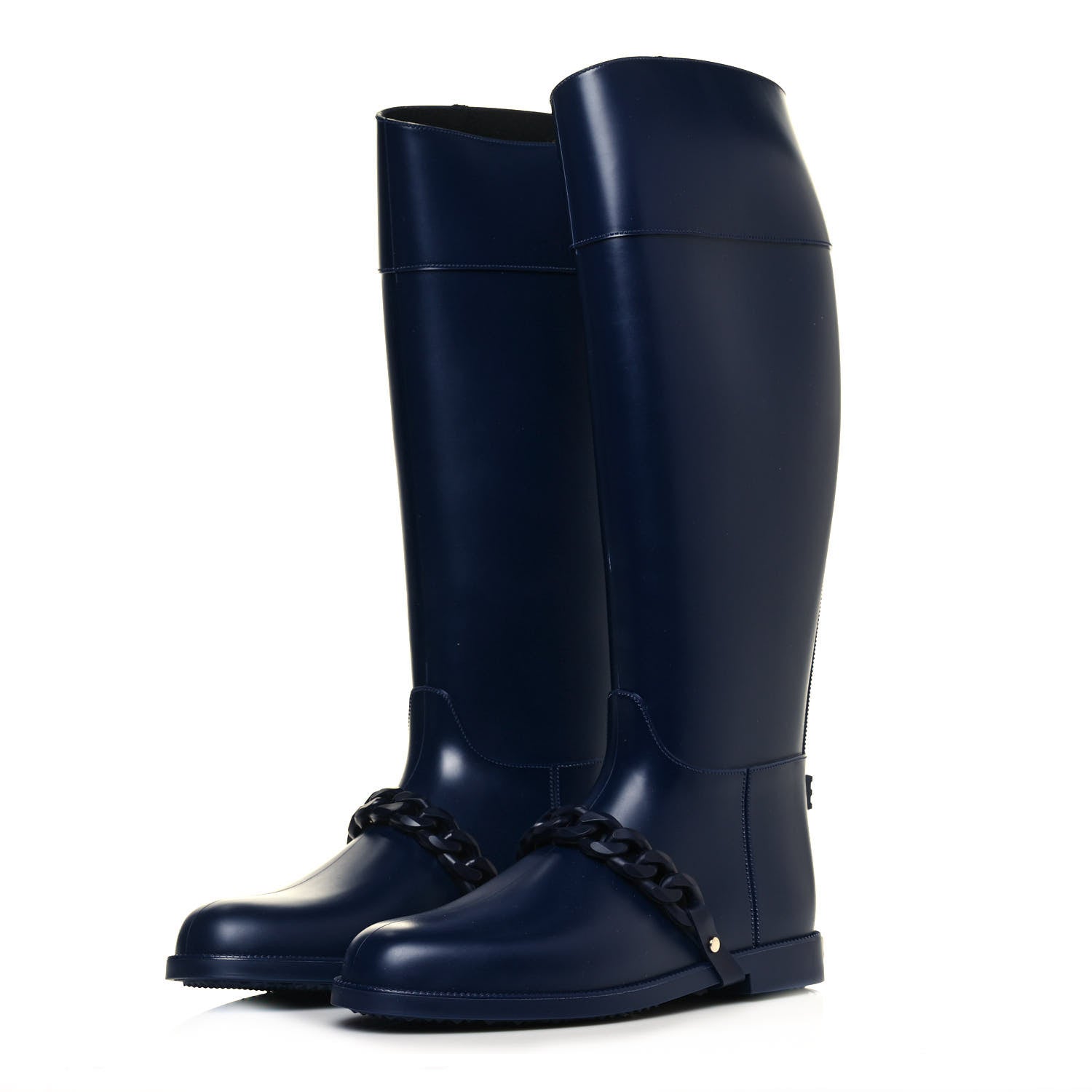 Givenchy PVC Chain Strap Rain Boots 39 Black 3 of 7