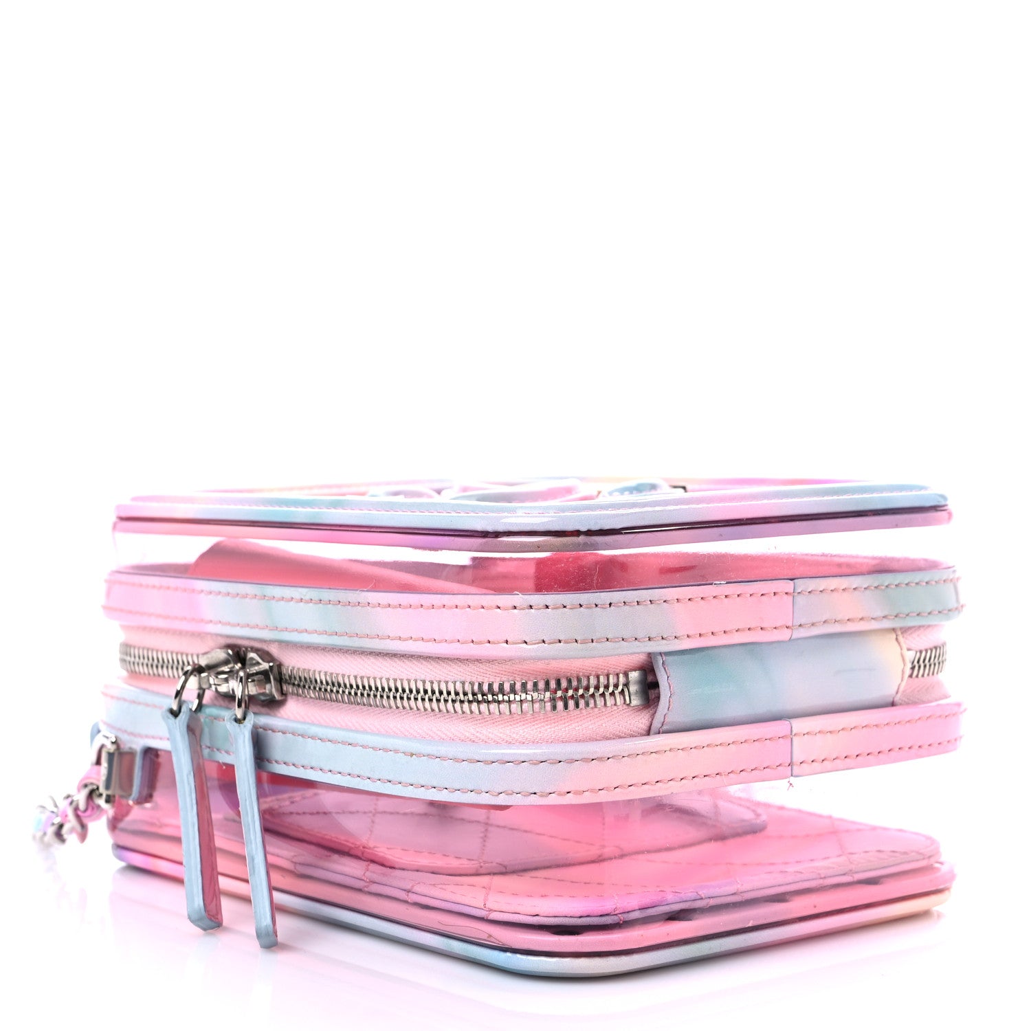 Chanel PVC Patent Calfskin Patent Lambskin Vertical Vanity Case Pink 4 of 9