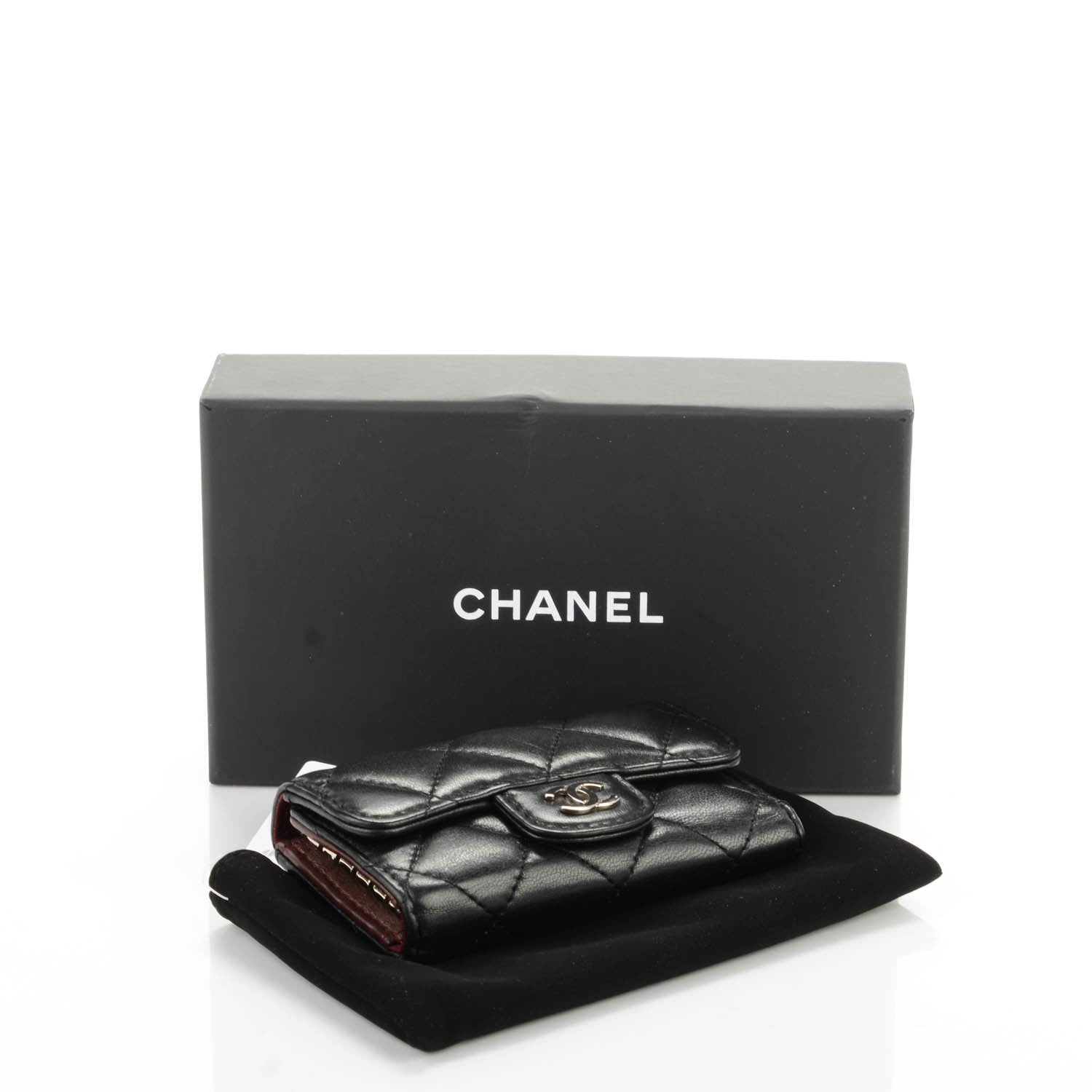 Chanel Lambskin Quilted 6 Key Holder Black 4 of 8